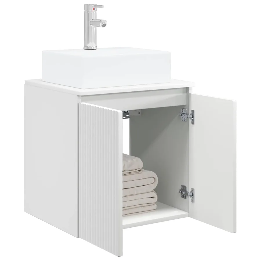 Vanité de lavabo mural Blanc 49,5 x 41 x 62,5 cm - 3