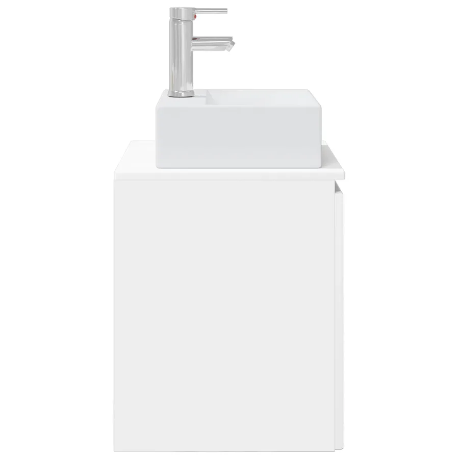 Vanité de lavabo mural Blanc 49,5 x 41 x 62,5 cm - 4