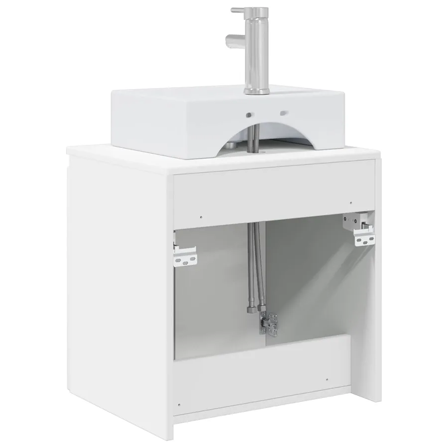 Vanité de lavabo mural Blanc 49,5 x 41 x 62,5 cm - 5