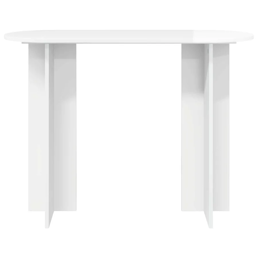Table console avec stockage Blanc brillant 100 x 39,5 x 75 cm - 5