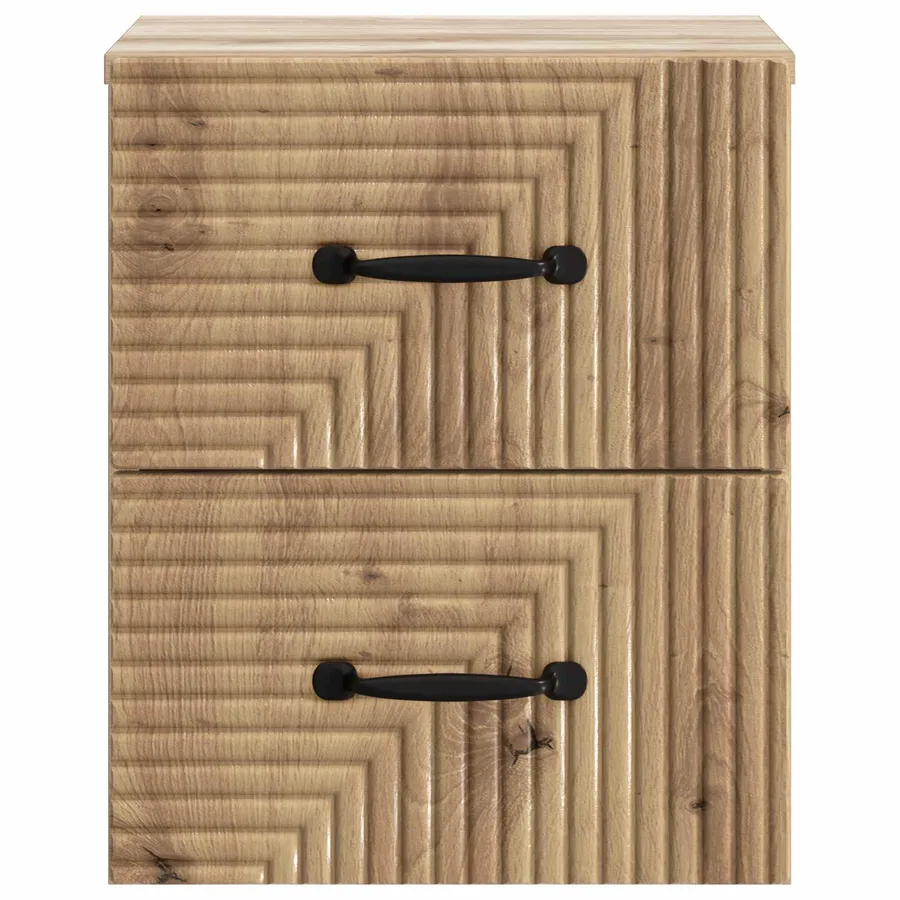 Cabinet de chevet mural 2 pc Chêne artisanal 34,5 x 33 x 40 cm - 7