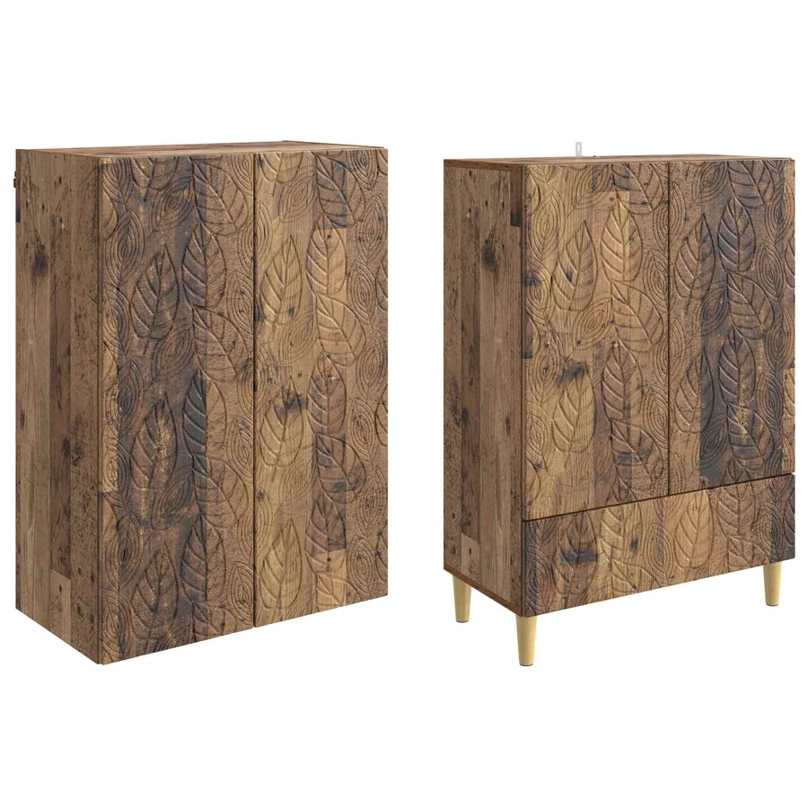 Ensemble de Meubles 2 pcs Bois ancien Bois d'ingénierie - 4