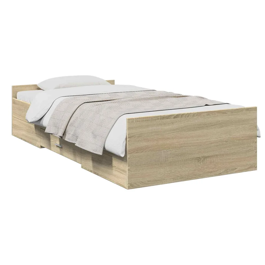 Cadre de lit avec rangement Chêne Sonoma 80 x 200 cm - 2