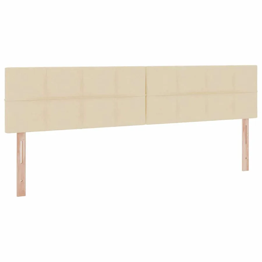 Lit de rangement LED avec matelas Crème 200 x 200 cm Tissu - 10