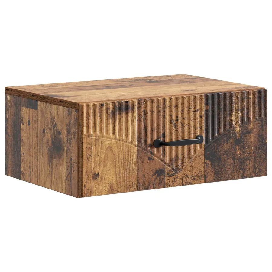 Cabinet de chevet mural Bois ancien 49 x 34,5 x 20 cm - 2