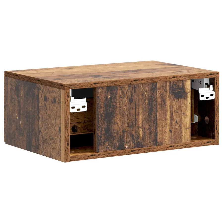 Cabinet de chevet mural Bois ancien 49 x 34,5 x 20 cm - 7