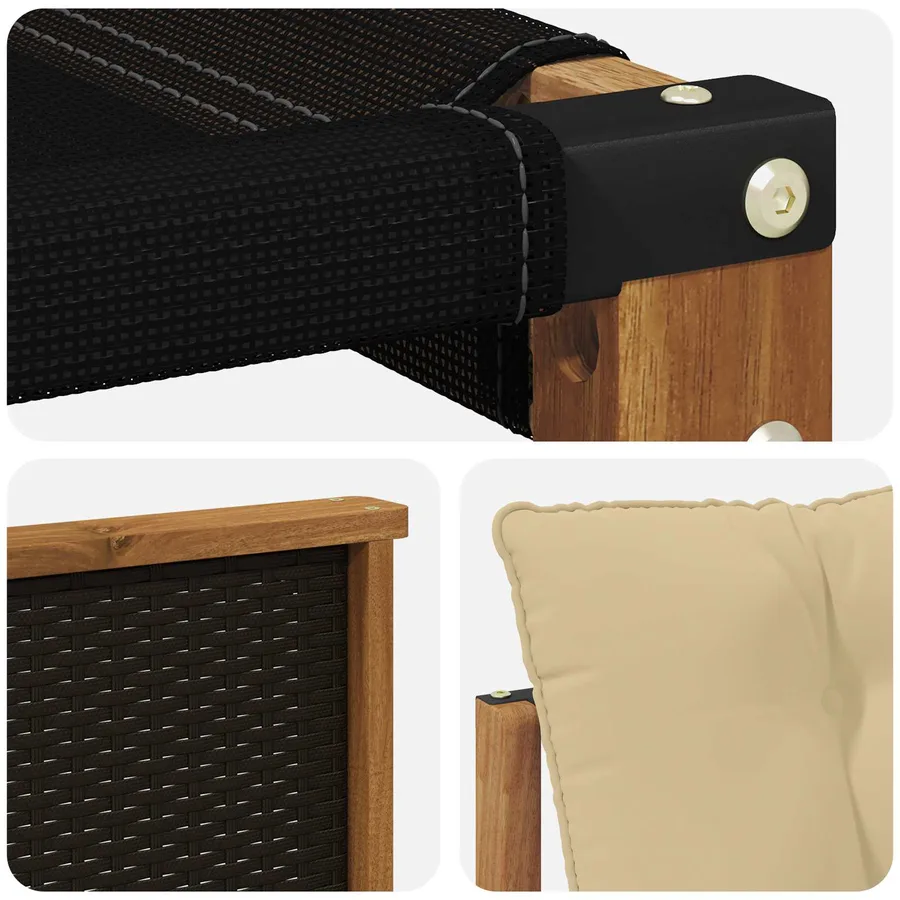 Ensemble de canapés d'extérieur 8 pcs Naturel et Beige - 9