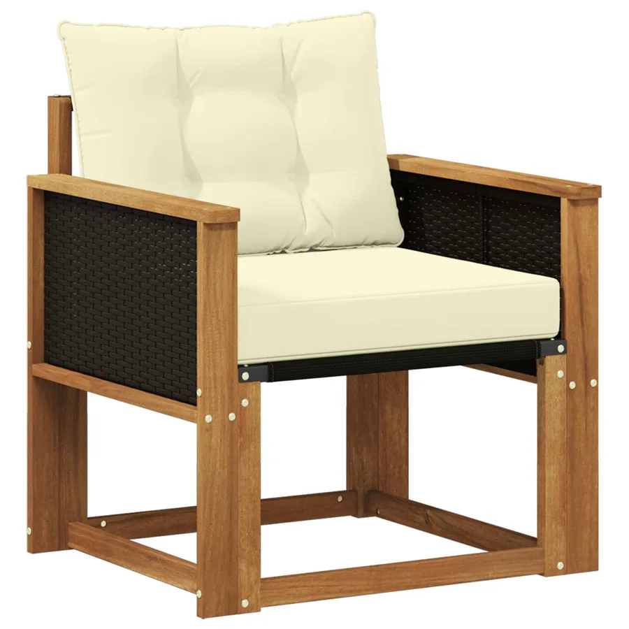 Sofa de milieu extérieur Bois d'Acacia Massif Naturel - 2