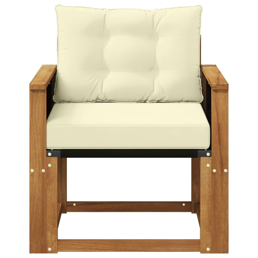 Sofa de milieu extérieur Bois d'Acacia Massif Naturel - 5