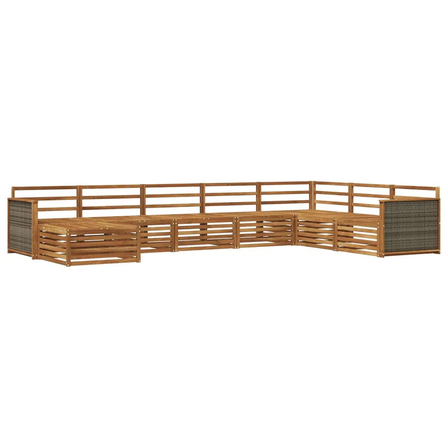 Ensemble de canapés d'extérieur 8 pcs Naturel - 2