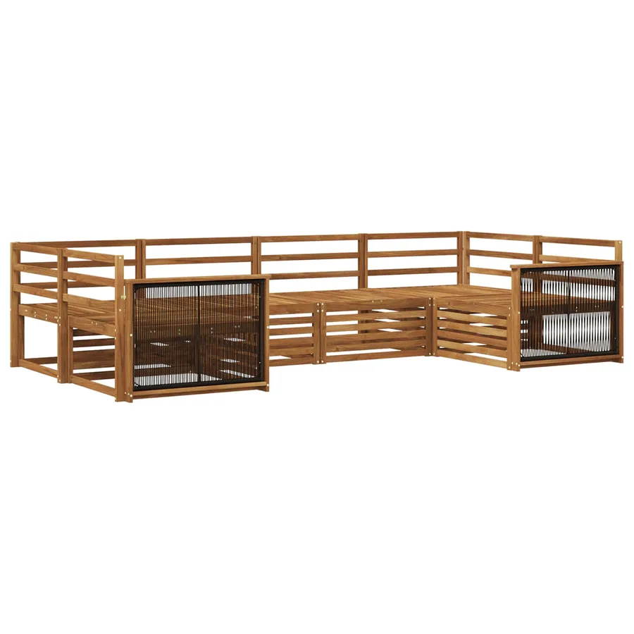 Ensemble de canapés d'extérieur 6 pcs Naturel - 2