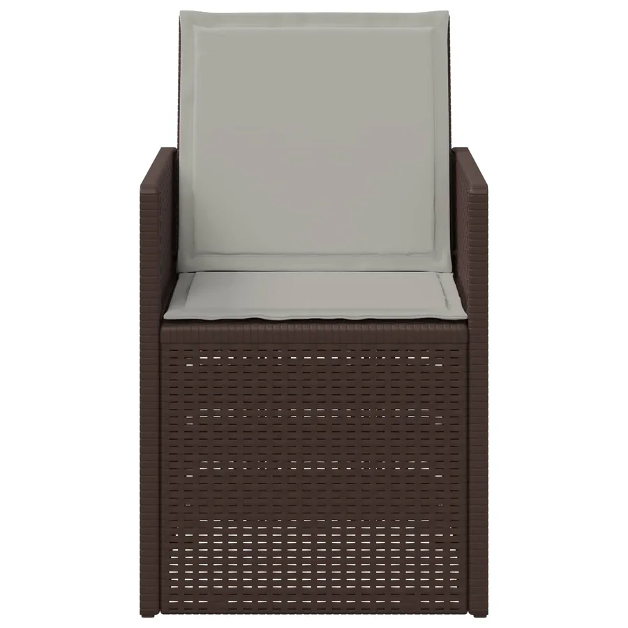 Chaises de jardin salle à manger 2 pcs Marron et anthracite PP - 18