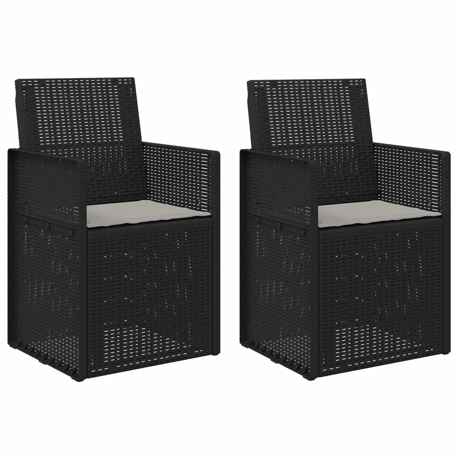 Chaises de jardin salle à manger 2 pcs Marron et anthracite PP - 54