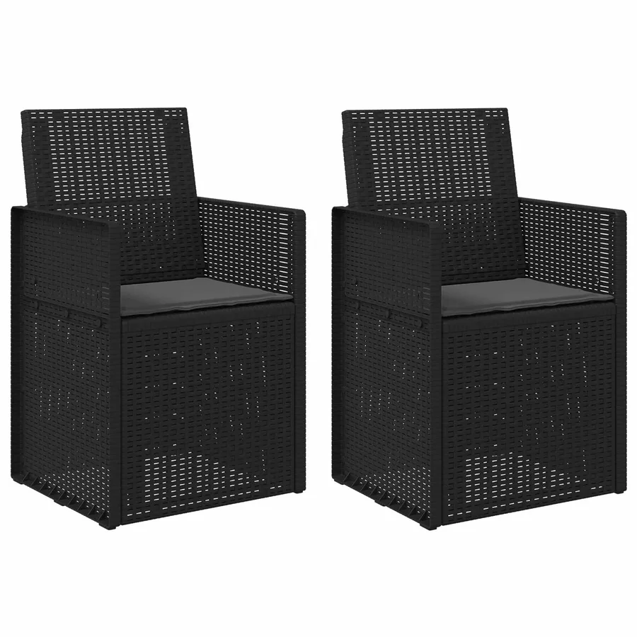 Chaises de jardin salle à manger 2 pcs Marron et anthracite PP - 93