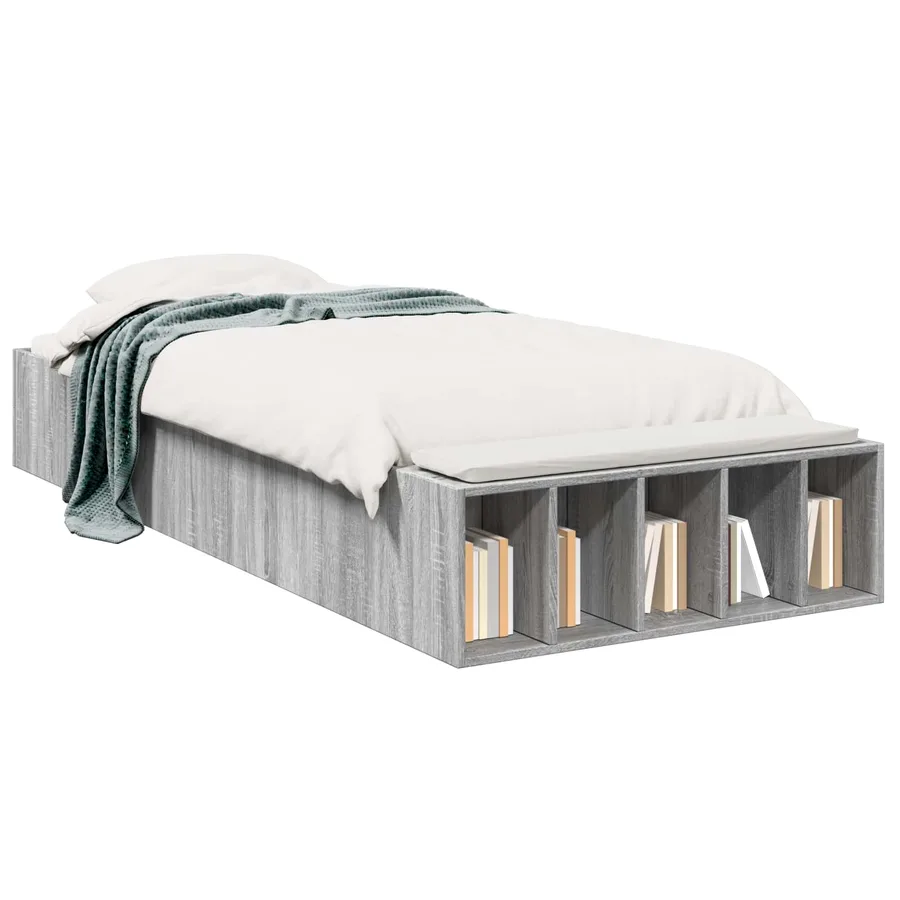 Cadre de lit avec rangement Sonoma gris 80 x 200 cm - 2