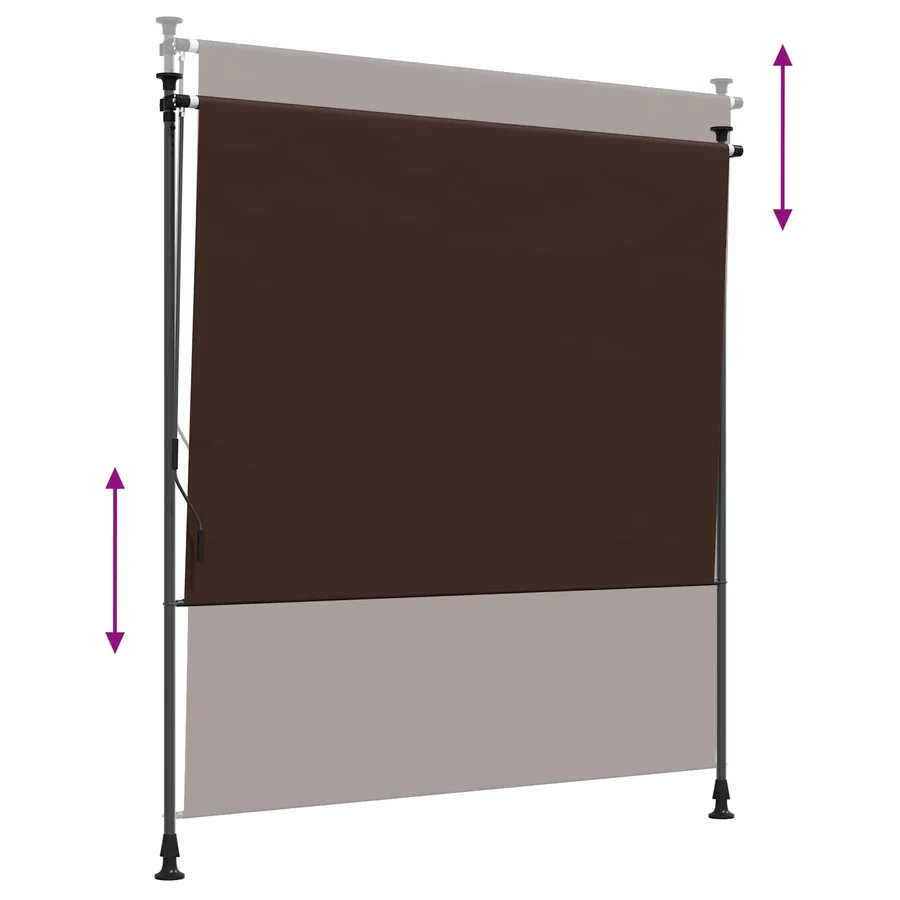 Store Roulant Extérieur Marron 100 x 270 cm - 6