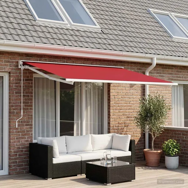 Toile de rechange pour auvent Rouge 350 x 250 cm Polyester