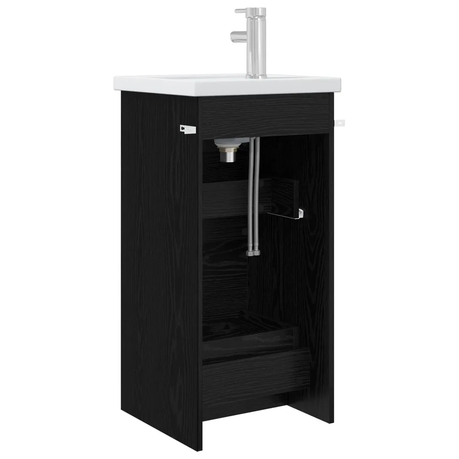 Meuble de salle de bain avec évier Chêne noir 42 x 40 x 84,5 cm - 5