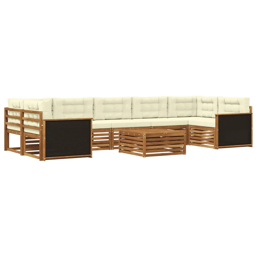 Ensemble de canapés d'extérieur 8 pcs Naturel et Crème - 2