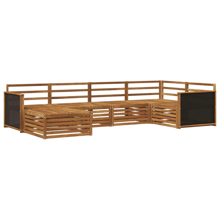 Ensemble de canapés d'extérieur 6 pcs Naturel - 2