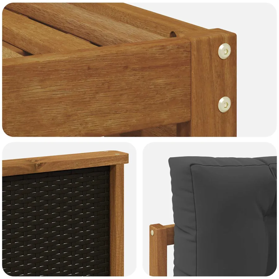 Ensemble de canapés d'extérieur avec coussin 9 pcs - 6