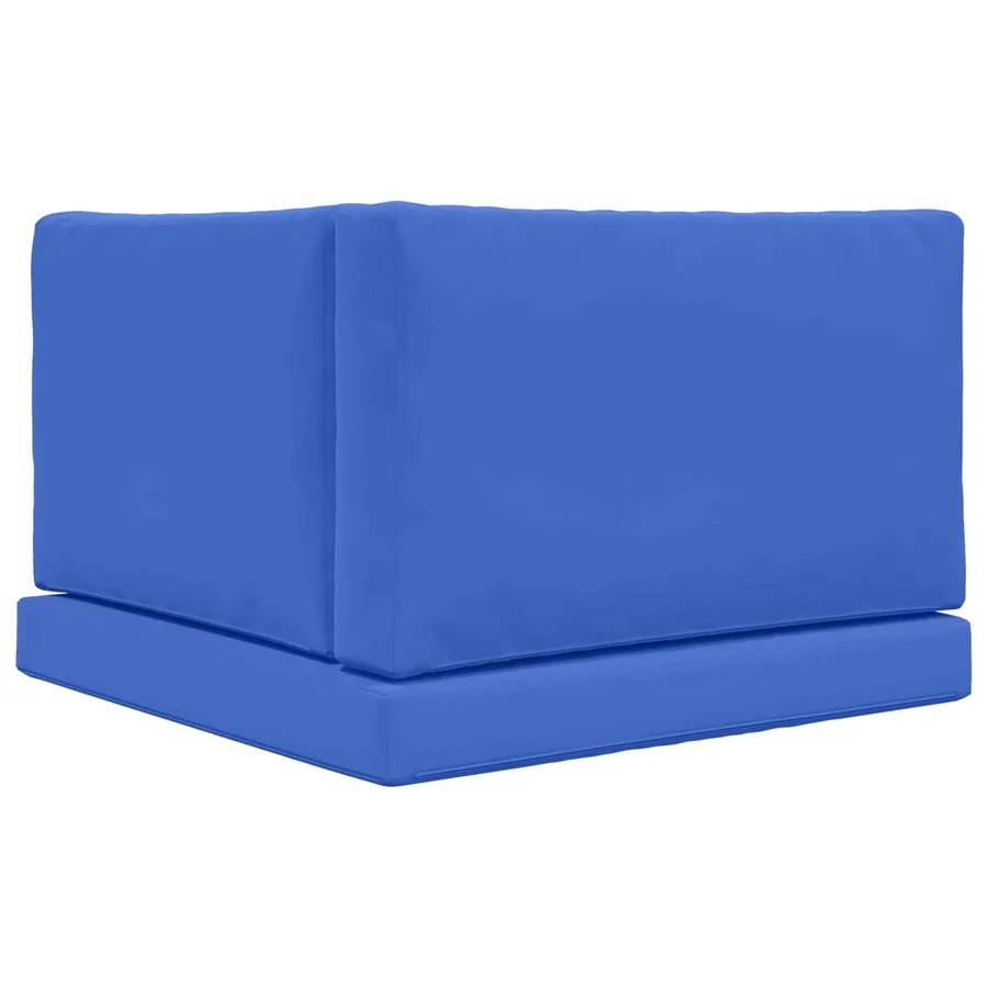 Coussin de canapé d'extérieur 3 pcs Bleu royal Polyester - 7