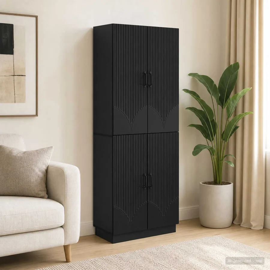 Ensemble de Meubles 2 pcs Noir Bois d'ingénierie