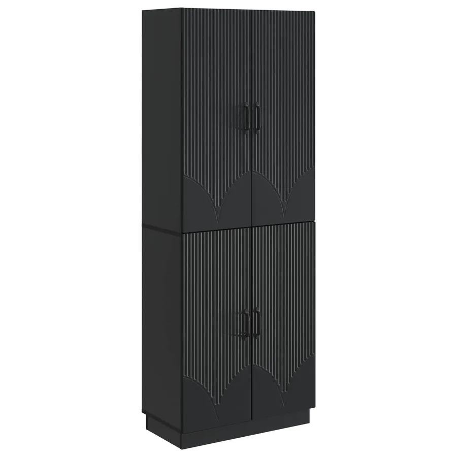 Ensemble de Meubles 2 pcs Noir Bois d'ingénierie - 2