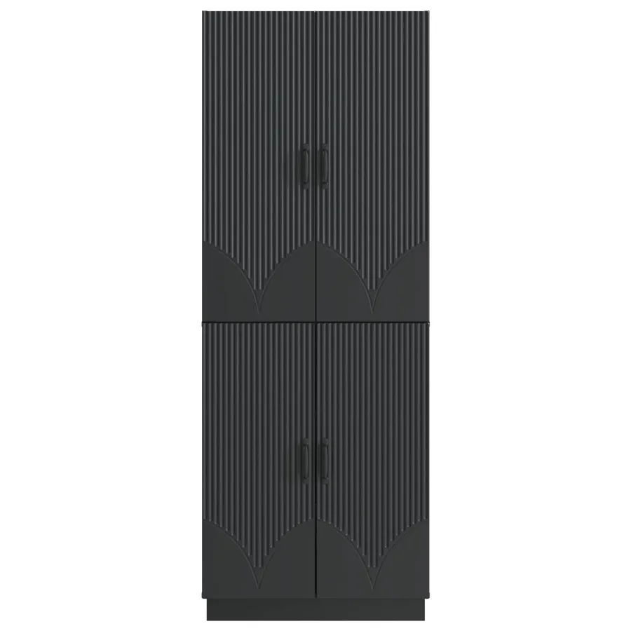 Ensemble de Meubles 2 pcs Noir Bois d'ingénierie - 5