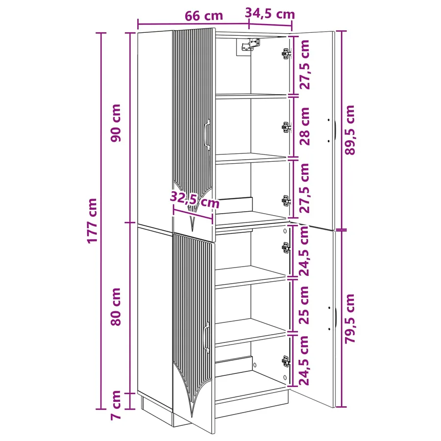 Ensemble de Meubles 2 pcs Noir Bois d'ingénierie - 9