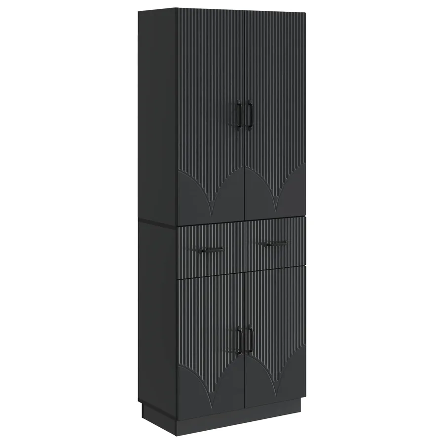 Ensemble de Meubles 2 pcs Noir Bois d'ingénierie - 2
