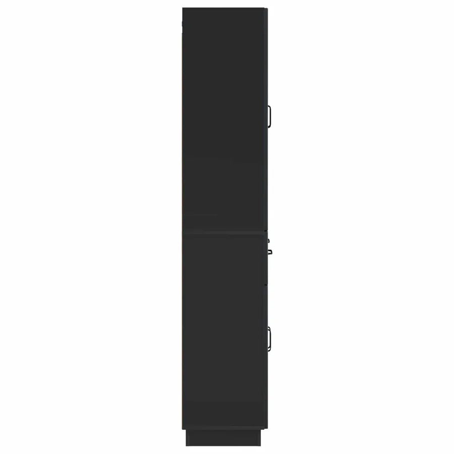 Ensemble de Meubles 2 pcs Noir Bois d'ingénierie - 6