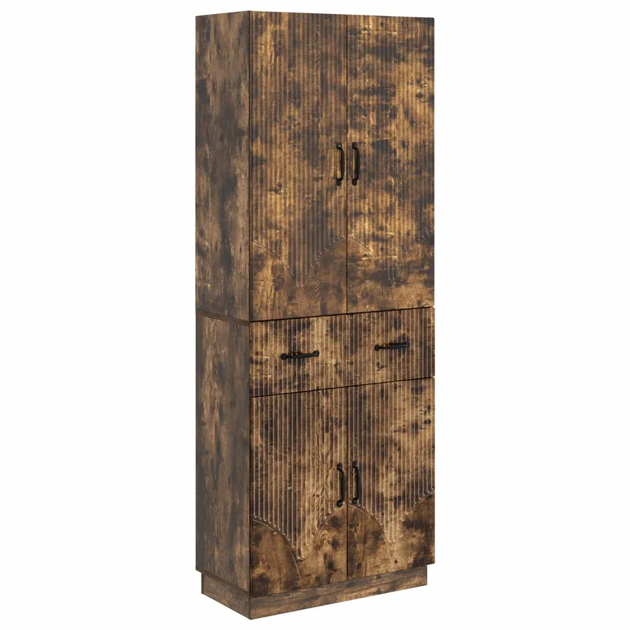 Ensemble de Meubles 2 pcs Chêne fumé Bois d'ingénierie - 2