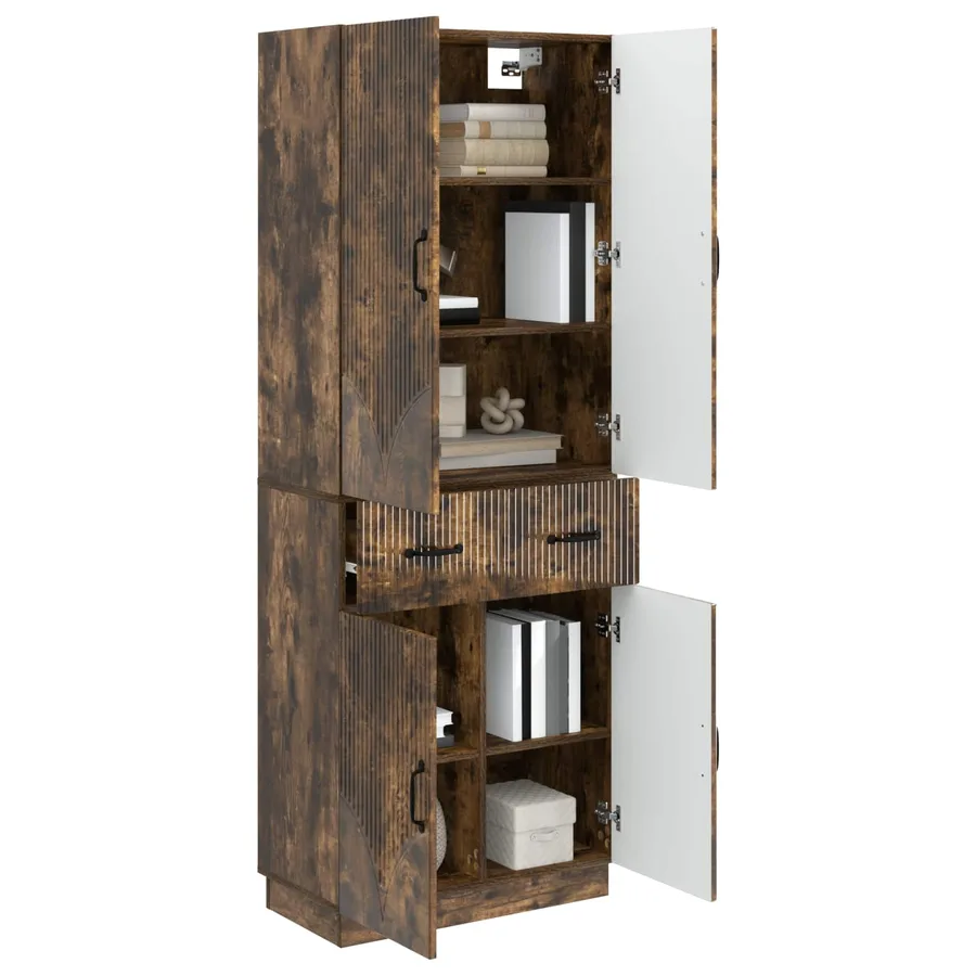 Ensemble de Meubles 2 pcs Chêne fumé Bois d'ingénierie - 3
