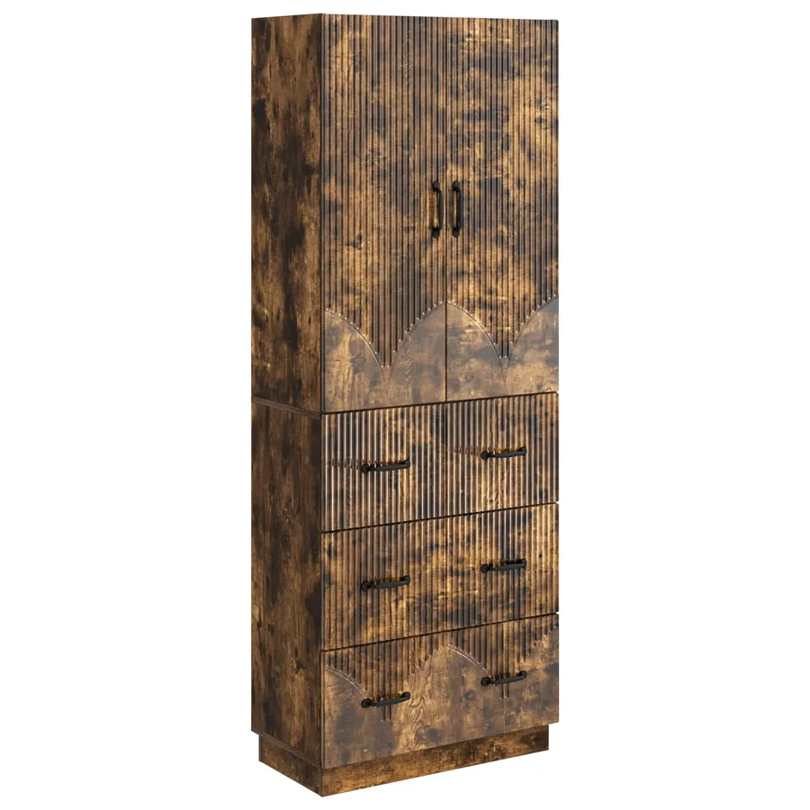Ensemble de Meubles 2 pcs Chêne fumé 66 x 34,5 x 87 cm - 2