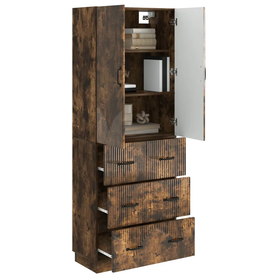 Ensemble de Meubles 2 pcs Chêne fumé 66 x 34,5 x 87 cm - 3