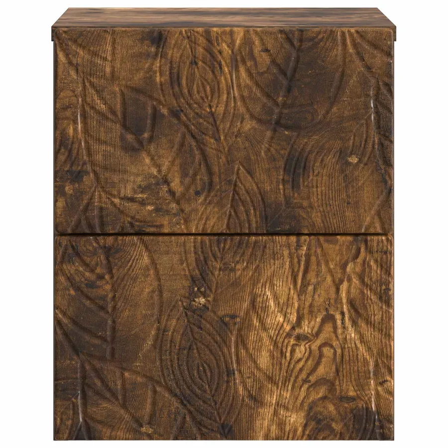 Cabinet de chevet mural Chêne fumé 34,5 x 33 x 40 cm - 4