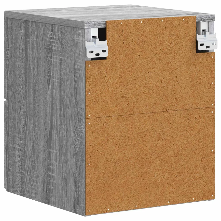 Cabinet de chevet mural Sonoma gris 34,5 x 33 x 40 cm - 6
