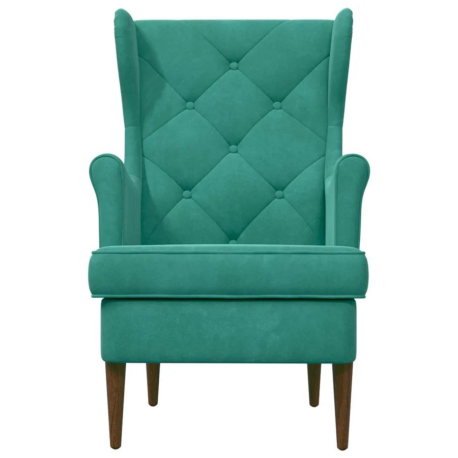 Fauteuil Turquoise Velours - 4