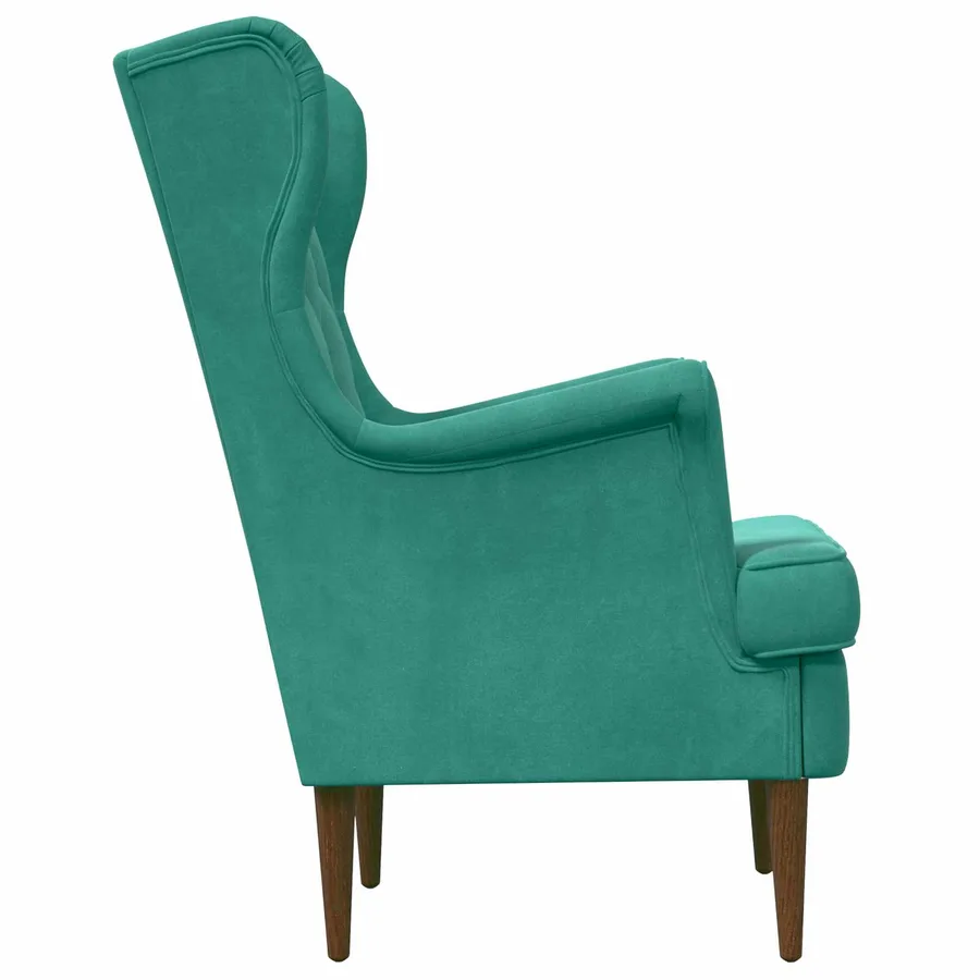 Fauteuil Turquoise Velours - 5