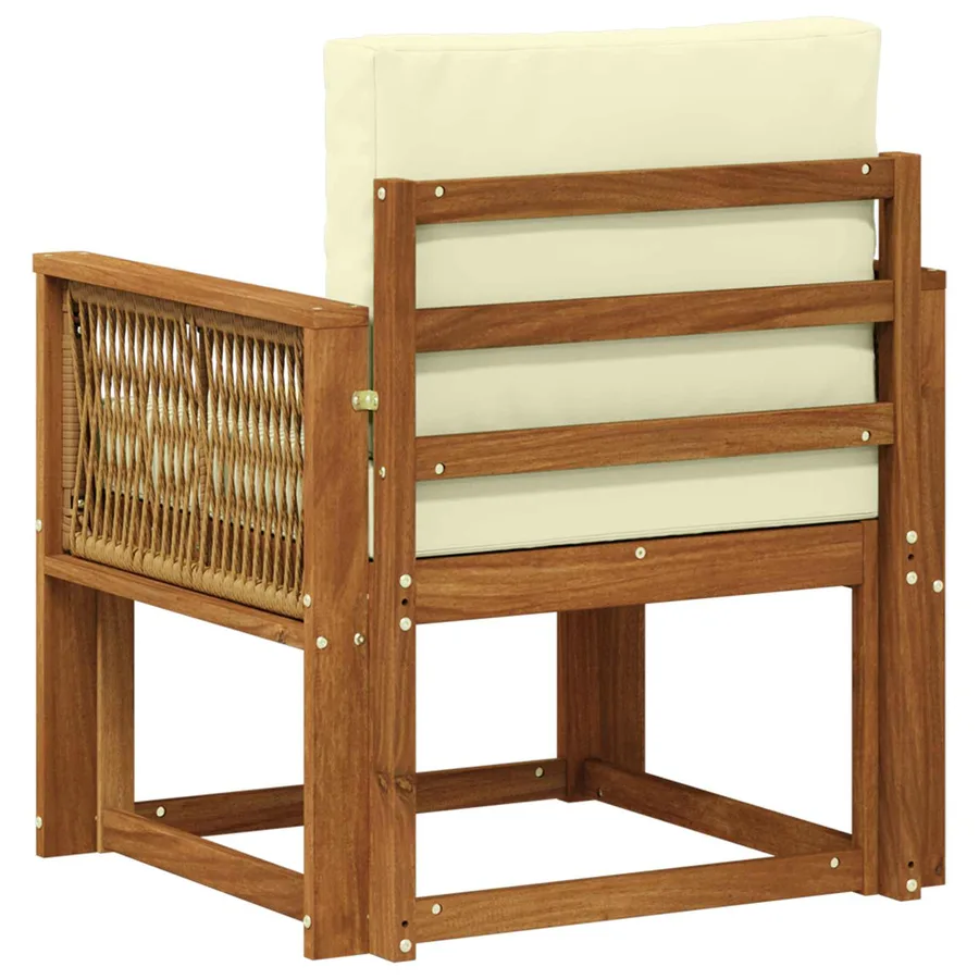 Sofa de milieu extérieur Bois d'Acacia Massif Naturel - 5