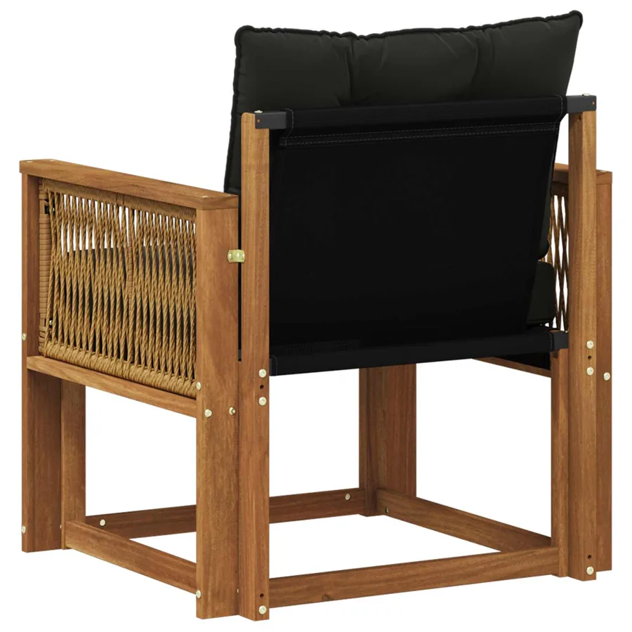 Sofa de milieu extérieur Bois d'Acacia Massif Naturel - 7