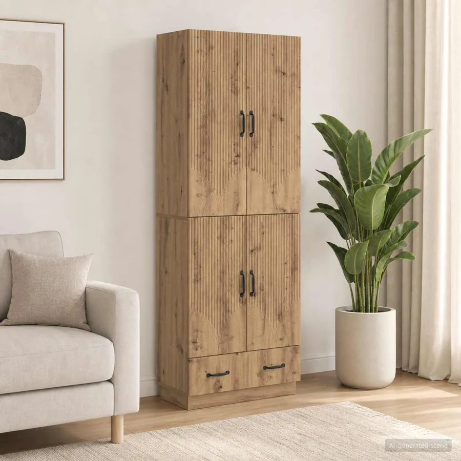 Ensemble de Meubles 2 pc Chêne artisanal Bois d'ingénierie