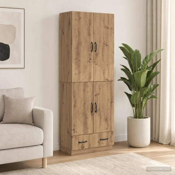 Ensemble de Meubles 2 pc Chêne artisanal Bois d'ingénierie