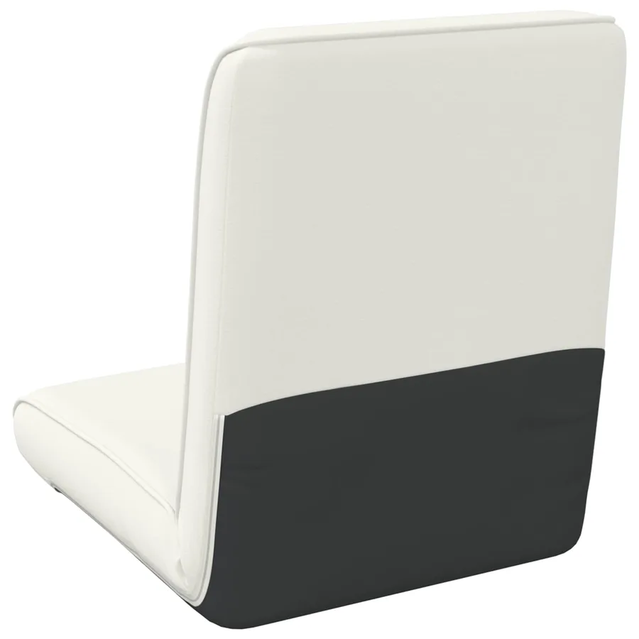 Fauteuil de sol ajustable Blanc Simili cuir - 6