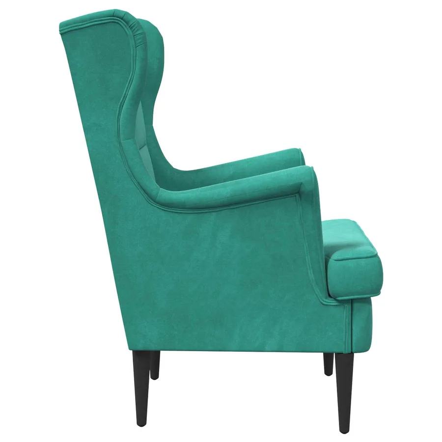 Fauteuil Turquoise Velours - 5