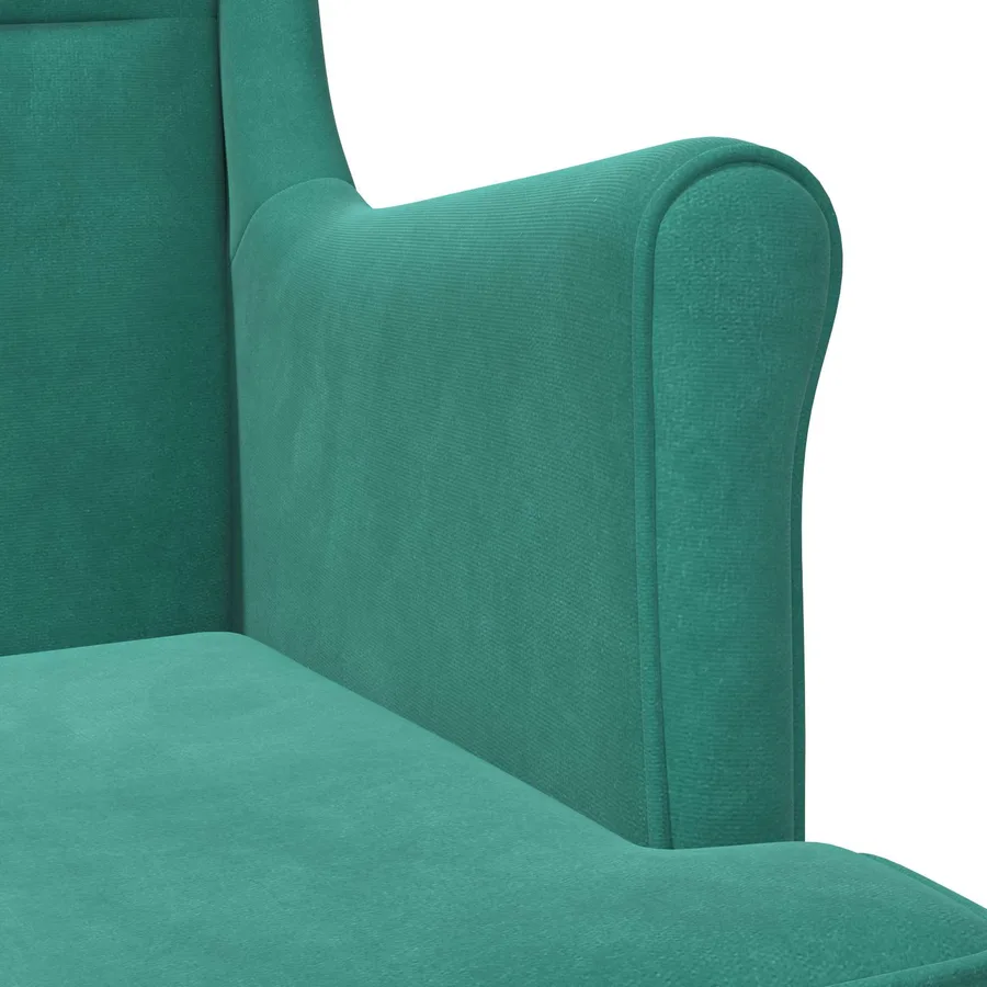 Fauteuil Turquoise Velours - 7