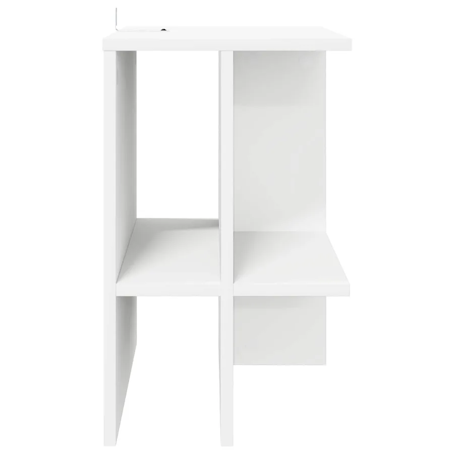 Table basse Blanc 40 x 30 x 49 cm Bois d'ingénierie - 5