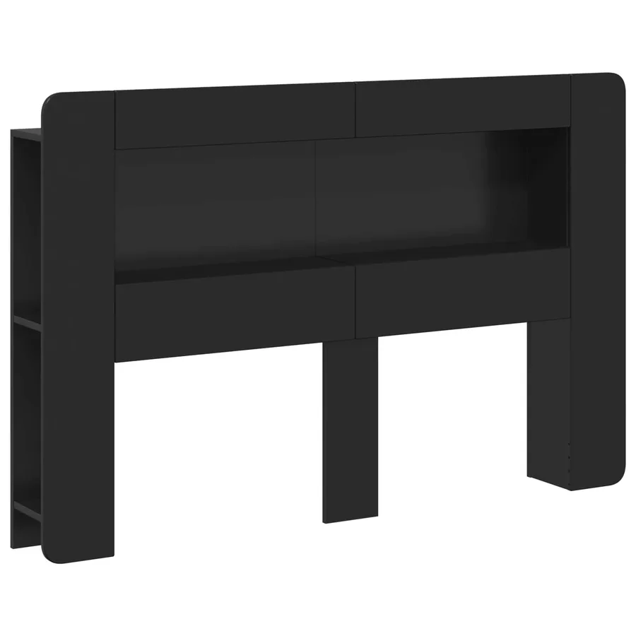 Cabinet de Tête de Lit avec stockage Bois d’ingénierie - 2