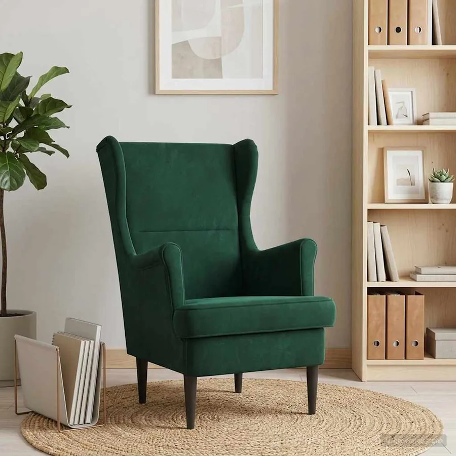 Fauteuil Vert foncé Velours